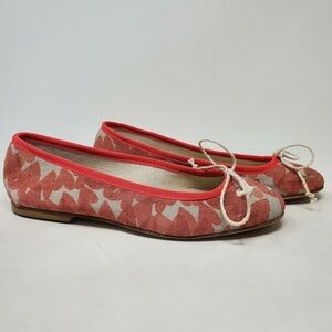 Anniel Scarpine Hearts Ballet Flat Pink White Women's Size 6 36 Made in Italy